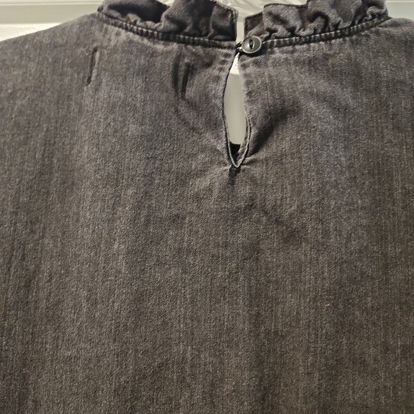 Madewell Distressed Black Long Sleeve Dress - Picture 5 of 6